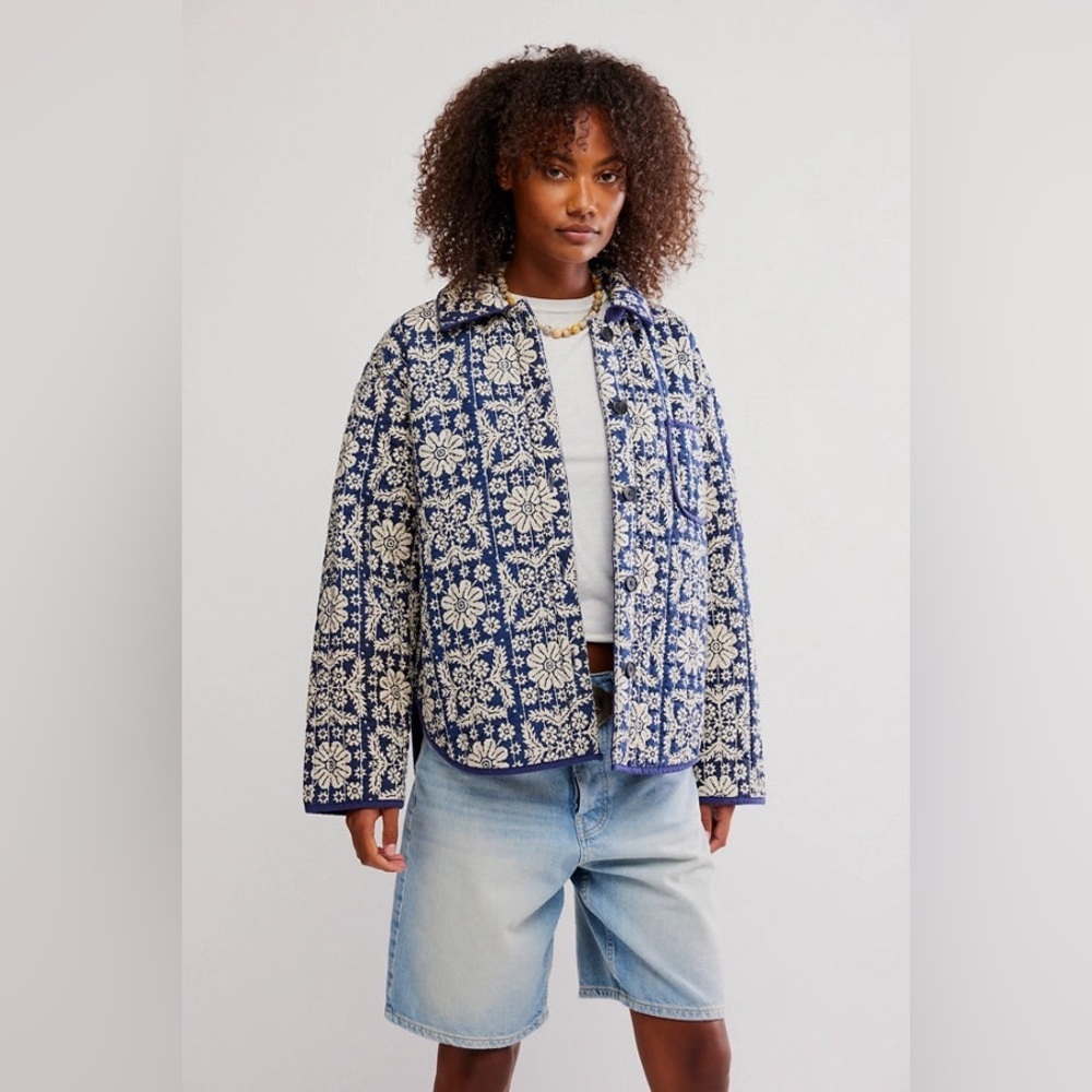 Free People Alexie Printed Quilted Jacket